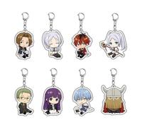 LPXBHSW Frierens Acrylique Porte-clés 8 Pièces, Frieren Chibi Figure Pendentif Clés Accessoires Fans Collection