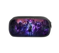 LPXBHSW Solo Level Étui À Crayon Double Compartiments avec Sac À Stylo À Fermeture Éclaire pour Sac De Stockage De Voyage Portable De Bureau Scolaire (C)