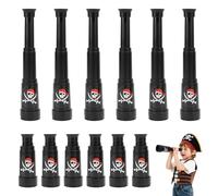 LPZMPZ 12 Pièces Longue Vue de Pirate Jouet Enfant Télescope Pirate Rétro Accessoires pour Déguisement de Pirate Anniversaire Halloween Cosplay Plastique