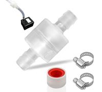 LPZMPZ Clapet Anti-Retour pour Tuyau de 9 à 10 mm de Diamètre Ligne en Plastique à Sens Unidirectionnel Clapet avec 2 Colliers de Serrage pour L'eau Aquarium Carburant Air Gaz Liquide