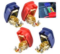 LPZMPZ Cosse de Batterie 12V Serrage Rapide 2 Paire Connecteur Borne Batterie de Voiture, Libération Rapide Cosses de Batterie Bornes pour Bateau, Camion, Voiture, Van, Tracteur, Tondeuse