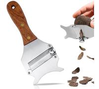 LPZMPZ Coupe Truffe, Trancheuse à Truffe Réglable, Rasoir Truffes en Bois, Rasoir Chocolat en Acier Inoxydable, Trancheur à Fromage pour Truffle,du Chocolat, Fromage, Ail, Champignons