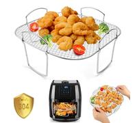 LPZMPZ Grille pour friteuse à air chaud, en acier inoxydable 304, accessoires pour friteuse à air chaud, compatible avec Cosori 5,5 l 6,4 l XXL, Ninja Speedi AF180EU, Philips XXL Air Fryer