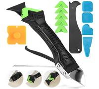 LPZMPZ Kit d'outils de retrait de silicone 5 en 1 avec lisseur de joints, grattoir en silicone et couteau à joints pour cuisine, salle de bain, sol, évier, fenêtre