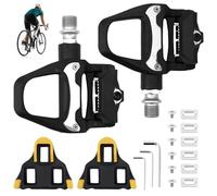 LPZMPZ Pédales de vélo, antidérapantes, compatibles avec Shimano SPD, Sl, SDP, sans clic, avec roulements à billes de 9/16", pour VTT, Gravel SDS, pédales à clipser, pédales de course