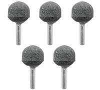 LQ Industrial Lot de 5 forets rotatifs de polissage à boule de 6,35 mm pour meuleuse électrique, anti-rouille, meule de ponçage, corindon marron pour meulage rugueux en acier ordinaire