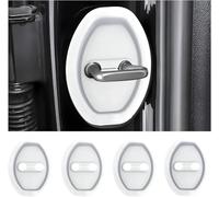 LQAHDBTO 4 Pièces Protection De La Serrure De La Porte De La Voiture pour Xpeng G6 2023 2024, Protecteur Serrure Porte en Silicone pour Voiture, Accessoires Porte,White