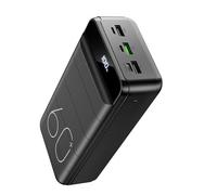 LQHUE Batterie externe 60 000 mAh 22,5 W à charge rapide avec lampe de poche, 4 sorties et 3 entrées, écran LED, grande capacité, batterie externe pour la plupart des appareils électroniques sur le