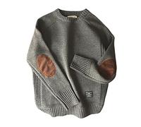 LQHWDNJB zhangxin Pull ample et épais à col rond pour homme, grande taille M-5XL (gris, M)