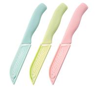 LQI Lot de 3 couteaux de cuisine, couteau en céramique, couteau d'office, ensemble de couteaux de cuisine, lame de 80 mm pour la cuisson des légumes, des fruits et du pain