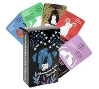 LQIOACU 1 Pièce The Blooming Cat Tarot, Jeux de Cartes, Oracle Divinatoire, Tarot Divinatoire, Jeu de Tarot, Pas Besoin de Livre Guide