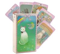 LQIOACU 1 Pièce The Dreaming Cat Tarot, Jeux de Cartes, Oracle Divinatoire, Tarot Divinatoire, Jeu de Tarot, Pas Besoin de Livre Guide