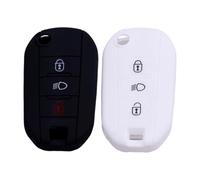 LQIOACU 2 Pièces Coque de Silicone Cover Clé pour Télécommande Compatible avec Ci-troen Ca-ctus C3 C4 C5 C6 C8 C4L Pi-casso X-sara Peu-geot 208 301 308 408 508 2008 3008 5008-3 Boutons