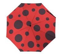 LQIOFHN Parapluie Pliant Automatique Coccinelle Et Coccinelle À Pois Parapluies Portables Parapluie Solaire Uv Parapluie De Voyage Résistant Au Vent