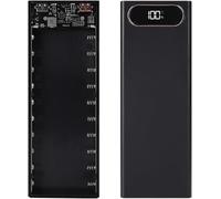 LQMBABY 5V-2.1A Power 10 x 18650 Support Organisateur de piles Boîte pour Bricolage Électronique DIY Banque Holder Case (22.5W Flash) Noir