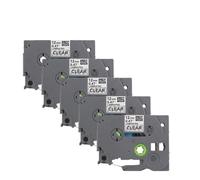 LQNXAVUD TZE-131 Tapis d'étiquette Compatible 12 mm Noir laminé sur Ruban adhésif TZE131 131(TZE-131-5P)