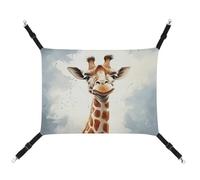 LQPMNK Hamac élégant pour petits animaux de compagnie, lit astucieux imprimé girafe pour petits animaux, toile respirante, facile à installer, peu encombrant et portable