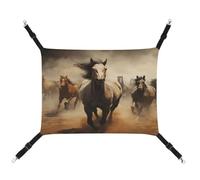LQPMNK Hamac élégant pour petits animaux de compagnie, nombreux chevaux imprimés petit animal lit toile respirante, facile à installer, peu encombrant et portable