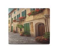 LQPMNK Portefeuille en cuir PU, portefeuille imprimé rue italienne avec plusieurs fentes portefeuille élégant portefeuille d'affaires portefeuille de voyage portefeuille portefeuille portefeuille à