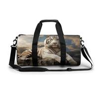 LQPMNK Sac de fitness, tigre majestueux se reposant sur un rocher avec imprimé nuageux, sac de sport réutilisable sac de sport voyage fitness sac de sport sac de sport sac de fitness sac de sport sac