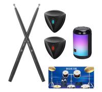 LQQDREX Ensemble de baguettes de batterie électroniques virtuelles, convertisseur audio, batterie électronique à détection de mouvement 3D, pour tous les âges, pour débutants, enfants et adultes,