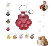 LQQDREX Porte-clés de rangement pour poils de chien, mignon porte-clés en cuir en forme de patte pour animaux de compagnie, porte-clés unique pour collection commémorative, cadeaux commémoratifs pour