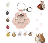 LQQDREX Porte-clés en fourrure de chien, joli souvenir en cuir pour animaux domestiques, collection commémorative, cadeau pour sac ou sac à main