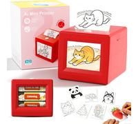 Lqqyee Stickerbox Mini machine à autocollants AI, boîte d'autocollants pour enfants, imprimante d'autocollants portables à activation vocale, imprimante thermique IA sans encre pour loisirs créatifs