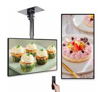 LQQYJSM Moniteur LED Commercial Ultra-Fin, Écran Publicitaire avec Lecteur Multimédia, Résolution 1920 X 1080 IPS Full HD, Orientation Paysage/Portrait, Télécommande Compatible Wi-FI/USB 32in