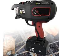 LQQYJSM Outil Automatique Cerclage Barres D'armature, Kit Cerclage d'acier D'armature, Machine À Cercler L'acier 4 À 45 Mm avec 2 Batteries 18,5 V, Pistolet Cerclage Électrique pour Béton Armé