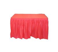 LQRCTRY Nappe plissée, Party Table Skirt Multicolor(Red)
