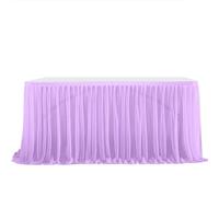 LQRCTRY Nappe plissée, Party Table Skirts Multicolor Multiple Sizes(Purple,6FT L1.83mXH0.75m)