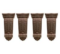 LQRCTRY Pieds de Meubles en Bois, Pieds de Rechange for Meubles en Bois sculpté, Lot de 4, Tailles Multiples(14x7cm/5.5x2.8inch)
