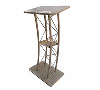 LQRCTRY Podium, Podium incurvé Portable de 47 Pouces de Haut, église Debout for Discours(Gold)