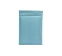 LQRCTRY Sacs en Plastique à Fermeture éclair, Lot de 100 sachets d'emballage thermoscellables à Fermeture éclair, Noir Mat, Blanc, Rose, refermables à Plat(Matte Blue,15x22cm)