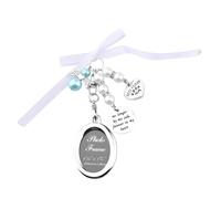 LQRI In Loving Bracelet en perles de mémoire avec breloque ange gardien empreinte de patte pour animal domestique Cadeau de condoléances, Small, Acier allié, Cuivre