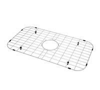 LQS Grille de fond d'vier de cuisine et support d'vier de protection pour fond de grille 66 x 35,6 cm avec trou de drainage central pour viers