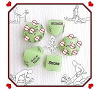 LQSSA ̣ σ 5pcs Dés Lumineux Verts, Jouets Anti-Stress Créatifs, Réunions De Famille, Accessoires D'activités De Fête, Beaux Motifs, Cadeaux pour Hommes Et Femmes