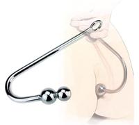 LQSSA 2 Ball Hook Portable Stainless Steel Metal Hook Backyard Toy Couple Friend Indoor Bedroom Game Gift Bathroom Hook Coat Rack