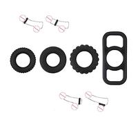 LQSSA 4 Anneaux en Silicone Noirs, Accessoires De Gymnastique pour Hommes, Adaptés Aux Activités Sportives Et Familiales, Parfaits pour Les Amis Et Les Couples, Et Parfaits comme Cadeau De Vacances.