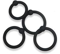 LQSSA 4 pcs Bague pour Homme, Anneau D'entraînement D'endurance Portable en Silicone Hypoallergénique, Augmente Le Temps d'exercice, Cadeau pour Homme ̣ σ