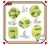 LQSSA 5 Dés Phosphorescents Verts, Jeux Amusants Pour La Saint-Valentin Et Le Nouvel An, Sports