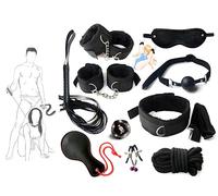 LQSSA Ensemble De 10 Jouets en Nylon pour Couple avec Dés D'entraînement à Domicile, Jeux De Sport, Accessoires Réglables (Noir)