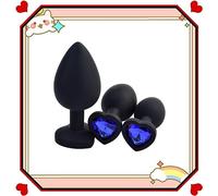 LQSSA ̶ ̶ ̶ ̶ ̶ ̶ ̶ ̶ ̶ Ensemble De 3 Jouets en Silicone, Premium Yoga Loisirs Exercice Sports pour Chambre Jouer Cadeau pour Couple (Noir)