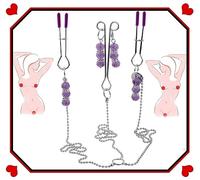 LQSSA Masseur en Acier Inoxydable avec Trois Clips Rétractables, Accessoires Décoratifs pour Chambre à Coucher, Jouets Anti-Stress, Cadeaux pour Hommes Et Femmes