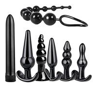 LQSSA Six Jouets en Silicone Noir, des équipements D'activités Sportives Agréables Et Sains à Partager Entre Couples Et Amis. Conçu pour Une Utilisation à Long Terme Et Portable, Un Cadeau Festif.