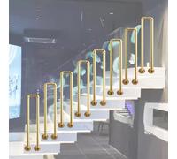 LQSYBHD 1 main courante d'escalier à montage latéral en forme de U en fer forgé industriel antidérapant pour intérieur ou extérieur, personnes âgées pour enfants, maison pour jardin, loft couloir