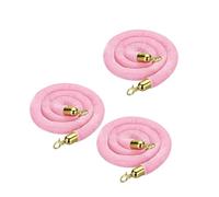 LQSYBHD 2,3 Pcs Corde de Velours avec Mousquetons,Cordes en Velours,Corde Barriere avec Crochet,Et Résiste à l'usure,pour Musées,Corde de Barrière(Size:4.9ft,Color:3pcs)