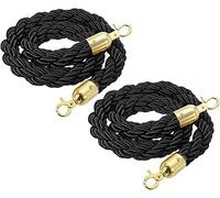 LQSYBHD 2 Pcs 6 Pieds Corde de Poteau Torsadée,Cordes de File D'attente,Cordes en Velours,Corde de Barrière,Corde de Velours,Corde Barriere(Size:9ft)