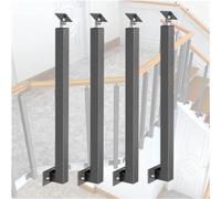 LQSYBHD 4 pièces Main Courante D'escalier, Rampe D'escalier, Poteau De Rampe De Loft, Colonne De Rampe À Montage Latéral, Pilier De Rampe D'escalier Réglable, Pour Escaliers Intérieu(Size:85cm/33.4in)